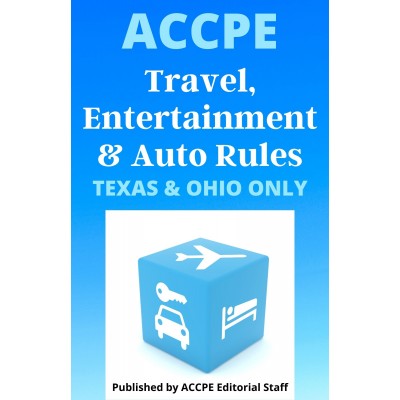 Travel, Entertainment and Auto Rules 2022 TEXAS & OHIO ONLY